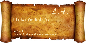 Liska András névjegykártya