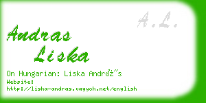 andras liska business card